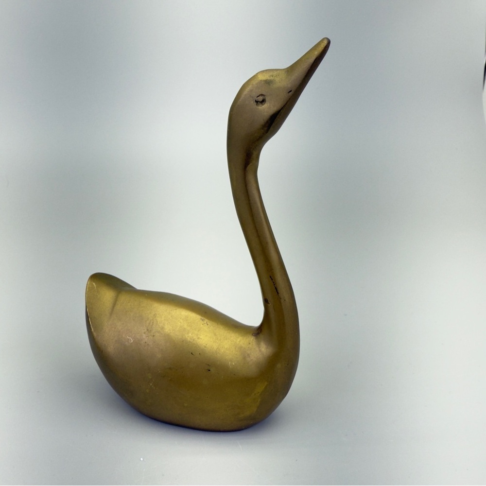 Vintage Penco MCM Brass Swan Figurine - Picture 4 of 7